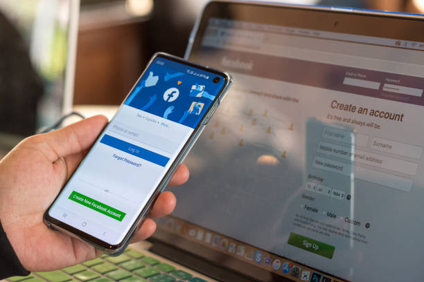Setting up a Facebook business presence on phone and laptop