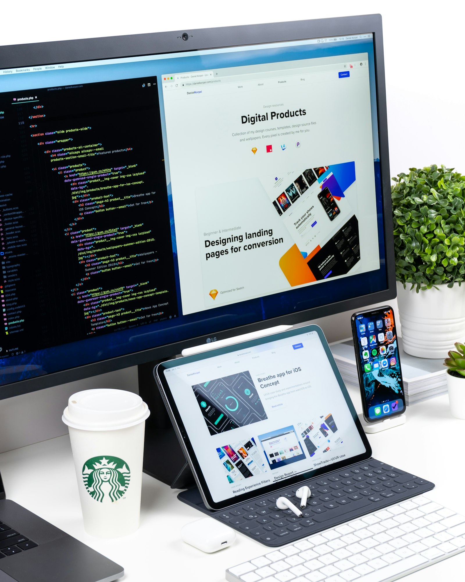 Modern conversion-focused website displayed on multiple devices
